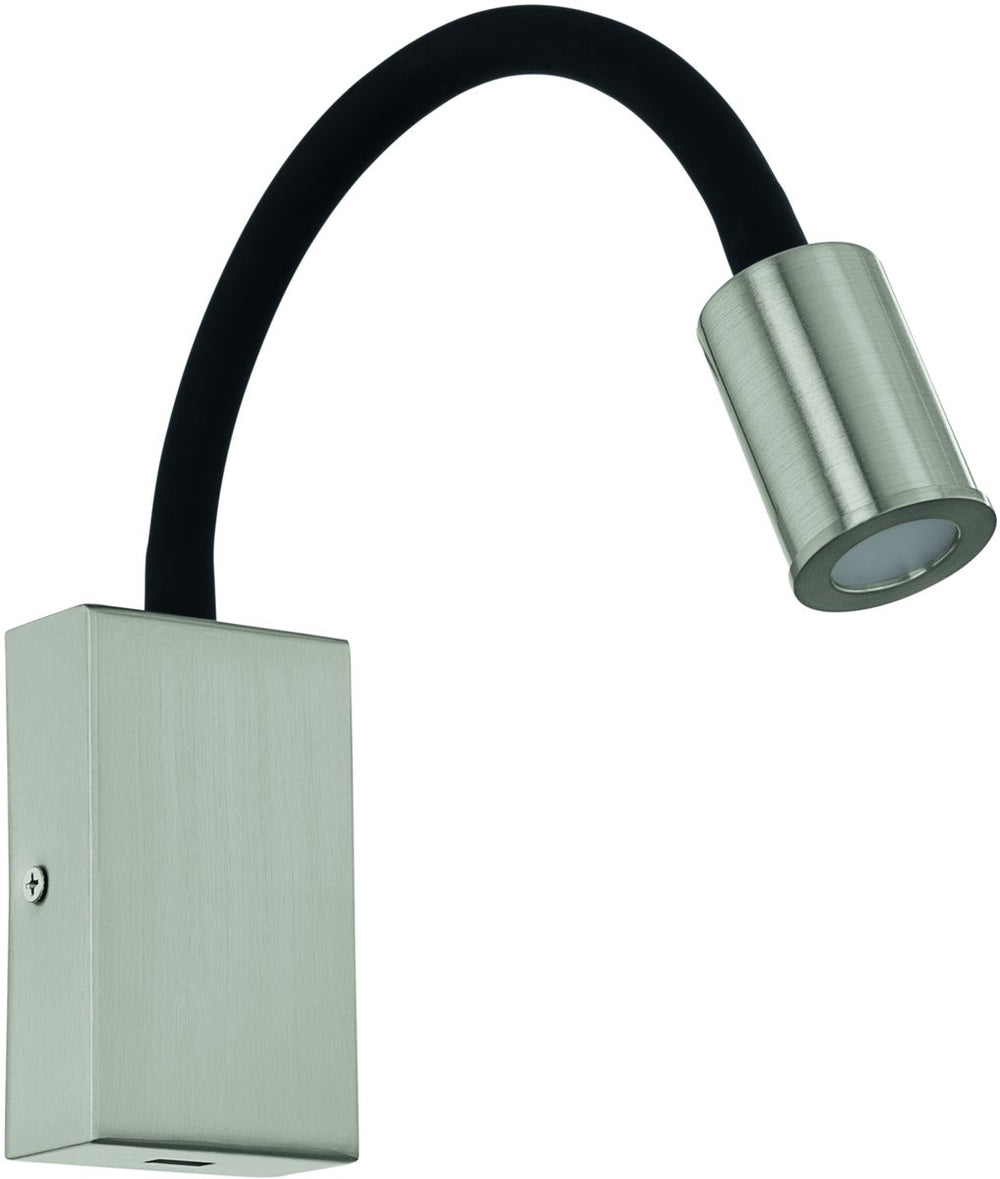 Eglo tazzoli wandlamp - led - 450lm - nikkel-mat