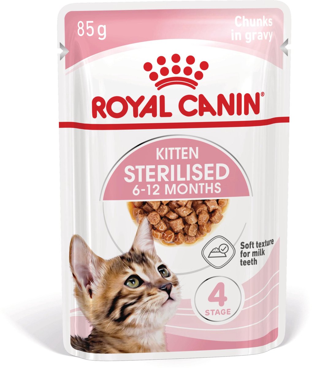 Royal canin kitten sterilised in saus - kattenvoer - 12x85g - natte voeding
