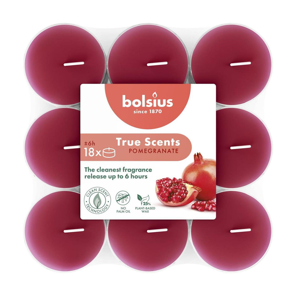 Bolsius geurtheelichten 6h 18 stuks pomegranate