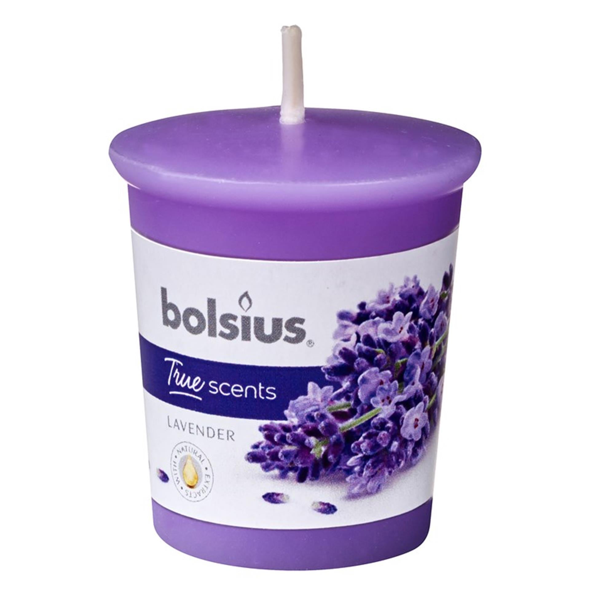 Bolsius votive 53 45 rond lavendel 12 st