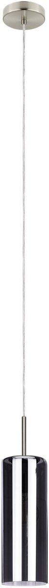 Eglo selvino hanglamp - e27 - ø 10 cm - rookglas - zwart