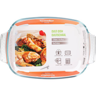 No brand ovenschaal glas 2700 ml | 2 stuks