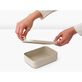 Brabantia make en take lunchbox medium soft beige | 2 stuks