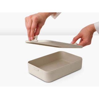 Brabantia make en take lunchbox large soft beige | 2 stuks