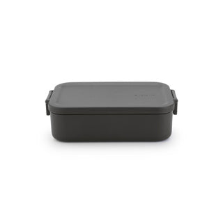 Brabantia lunchbox make take medium donkergrijs | 2 stuks