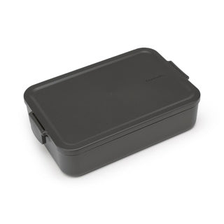 Brabantia bento lunchbox make take groot donkergrijs | 2 stuks