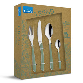 Amefa bestekset eclat 24 delig groen