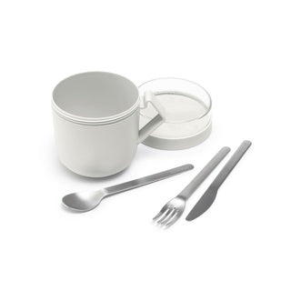 Brabantia soepbeker make take lichtgrijs | 2 stuks