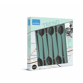 Amefa latte lepels zwart 6 stuks