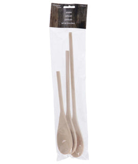 Keukengereedschap houten lepels set van 3