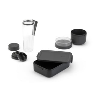 Brabantia ontbijt en lunchset make take donkergrijs donkergrijs