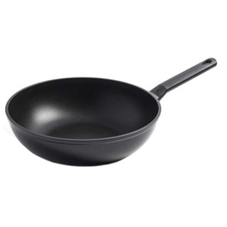 Bk easy induction wokpan 30cm - 4.2l - pfas-vrije antikleeflaag - wokpan inductie - keramische wokpan - ovenbestendig tot 160°c - koudgrepen - zonder deksel - zwart