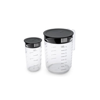 Brabantia smakelijk+ maatbeker set 2 delig donkergrijs