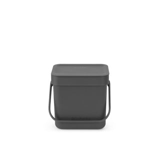 Brabantia afvalbakje sort go 3l grijs | 2 stuks