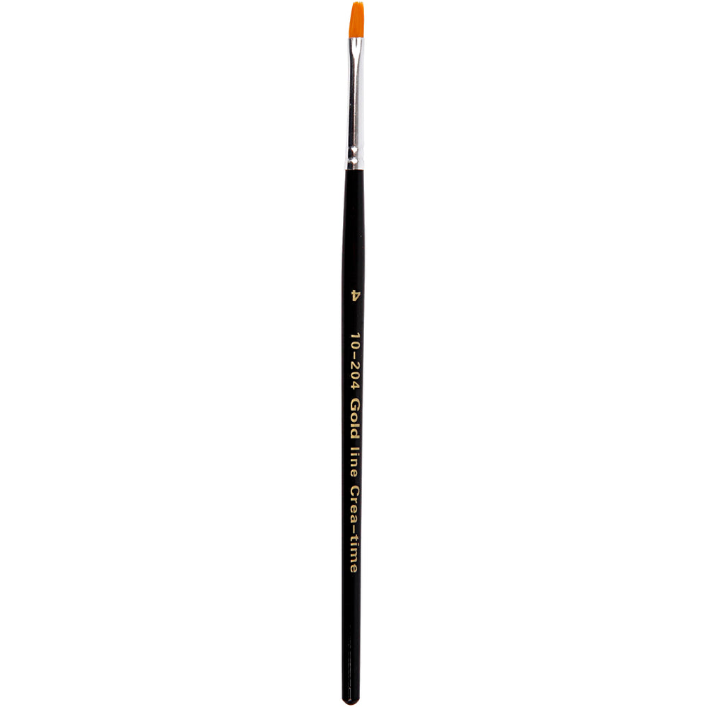 Gold line penselen, plat, afm 4, l: 18,5 cm, b: 2 mm, 12 stuk 1 doos