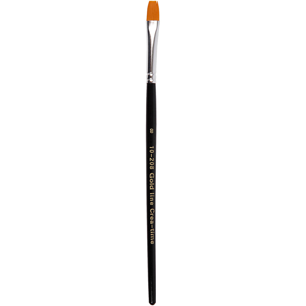 Gold line penselen, afm 8, l: 18,5 cm, b: 8 mm, plat, 12 stuk 1 doos