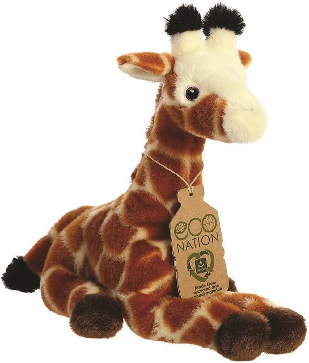 Eco nation pluchen knuffel - giraffe - 26 cm