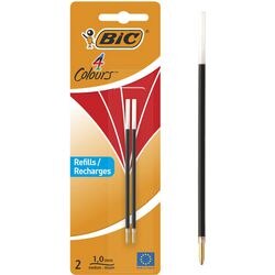 Balpen navulling bic 4 colours rood