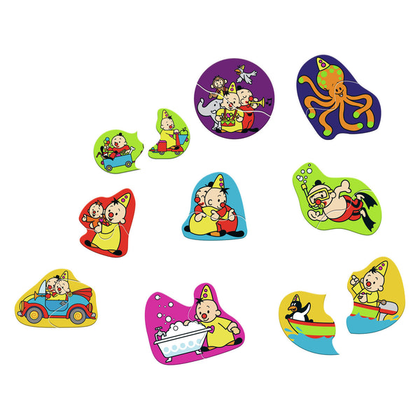 Bumba bath puzzle - 9 bath puzzles with 2 pieces each - sticks to the edge of the bath