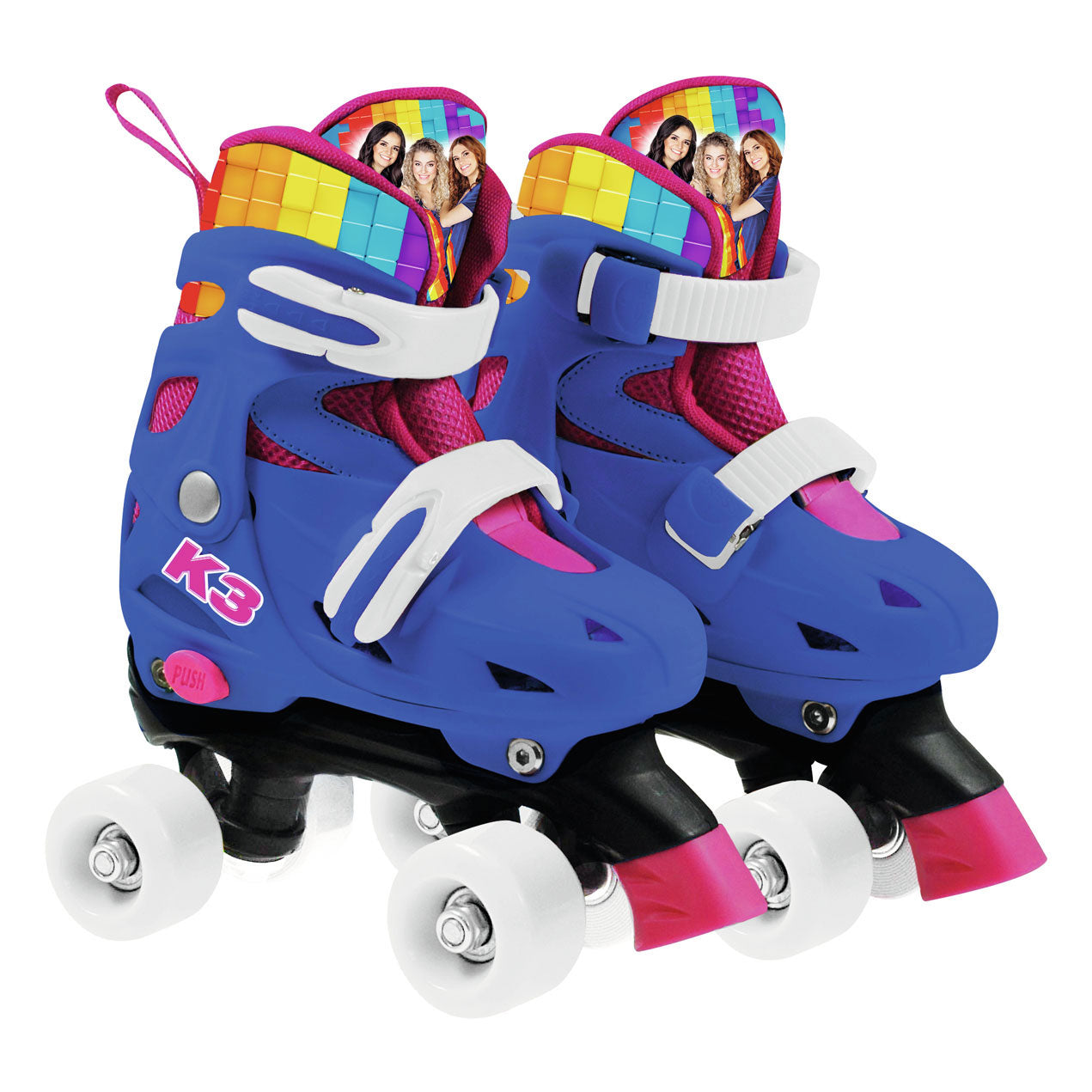 Studio 100 k3 rolschaatsen regenboog, maat 34-37