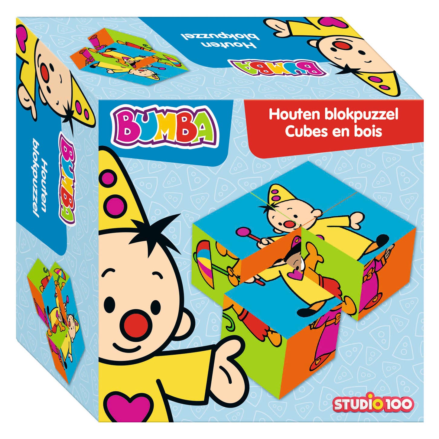 Studio 100 bumba houten blokpuzzel, 4st.