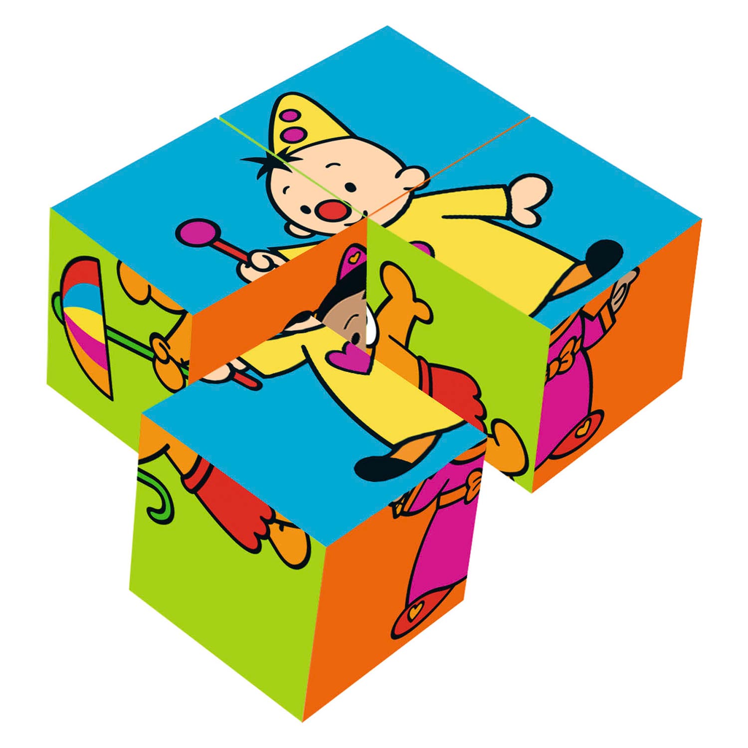 Studio 100 bumba houten blokpuzzel, 4st.