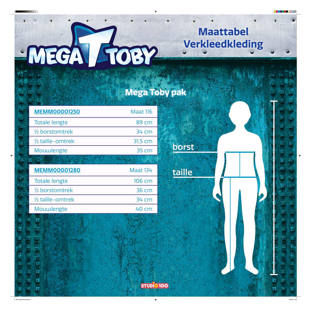 Studio 100 mega mindy verkleedpak toby 6-8 jaar