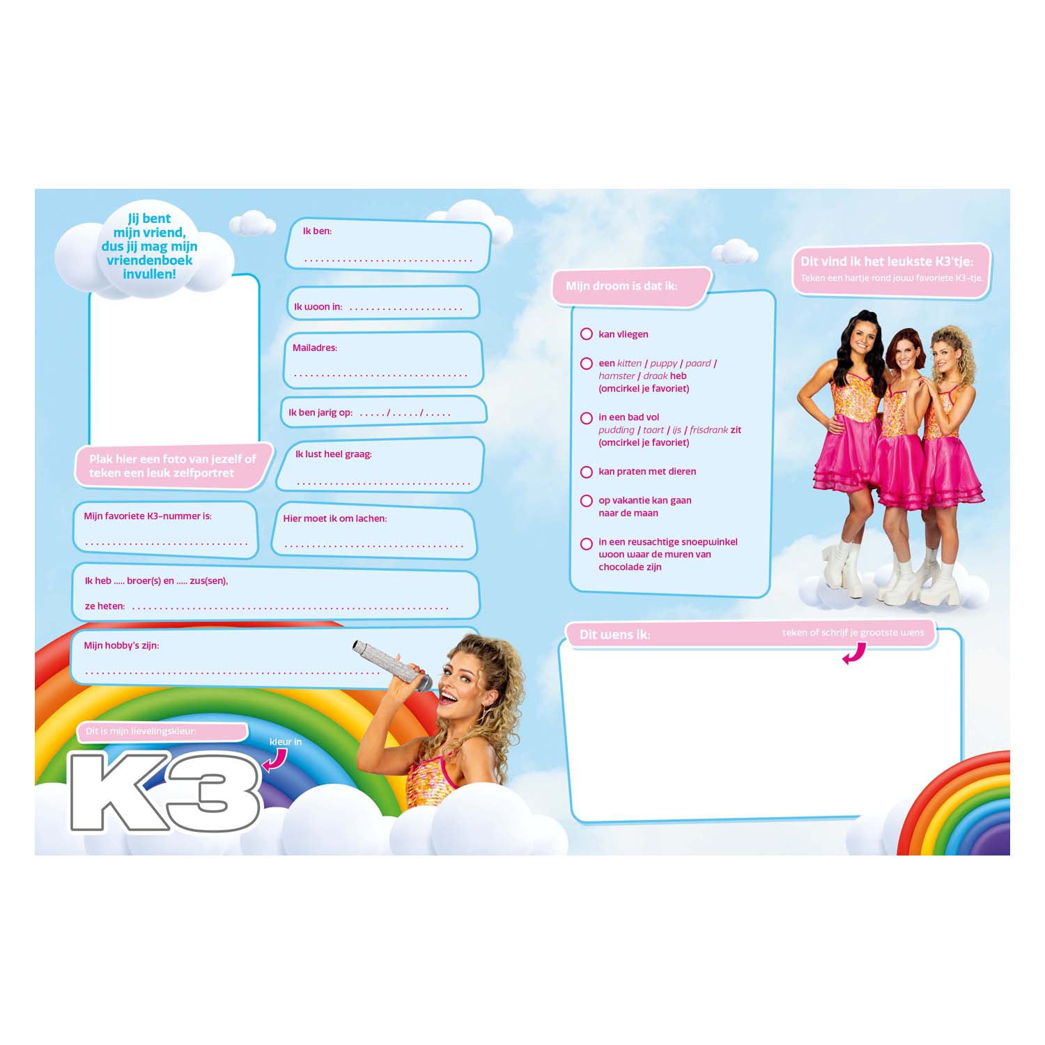 K3 vriendenboek - lied van de zeemeermin