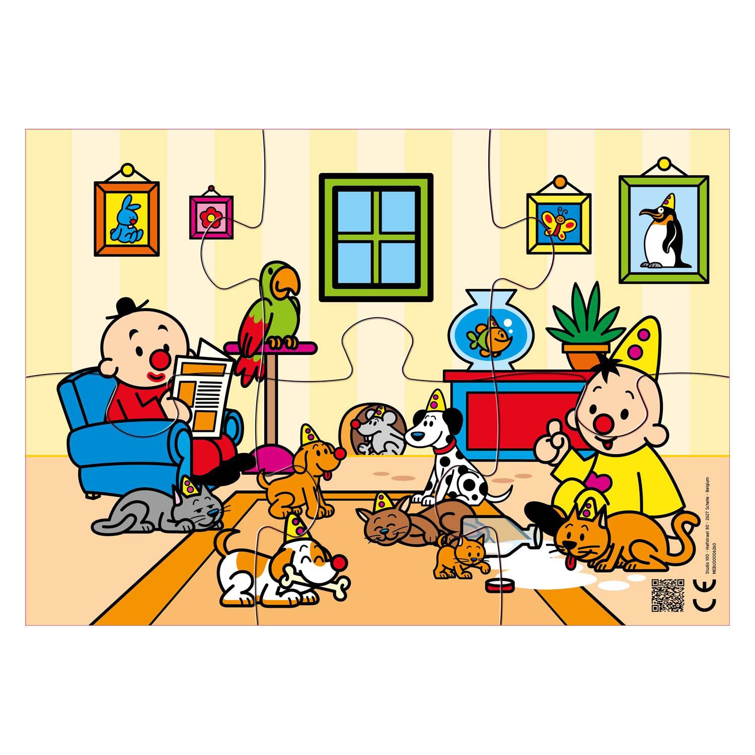 Bumba puzzel waf waf miauw miauw - 6st.