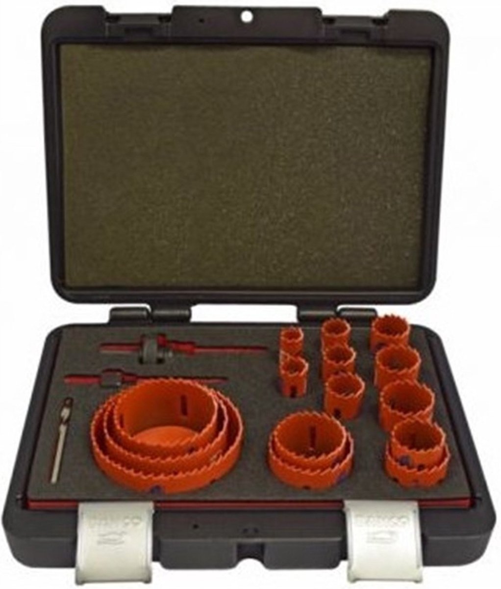Bahco 3834-set-153 18-delige sandflex gatzagenset in koffer - bi-metaal