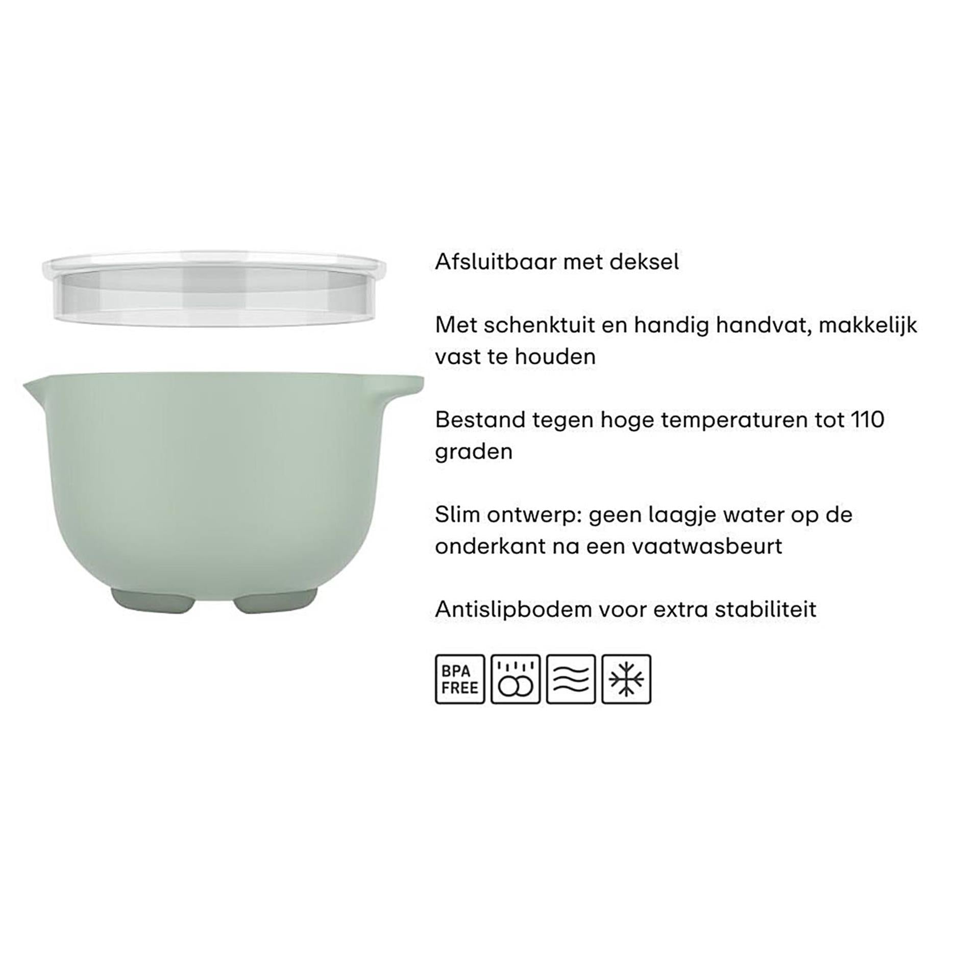 Beslagkom 1,5l met dekselkrijt