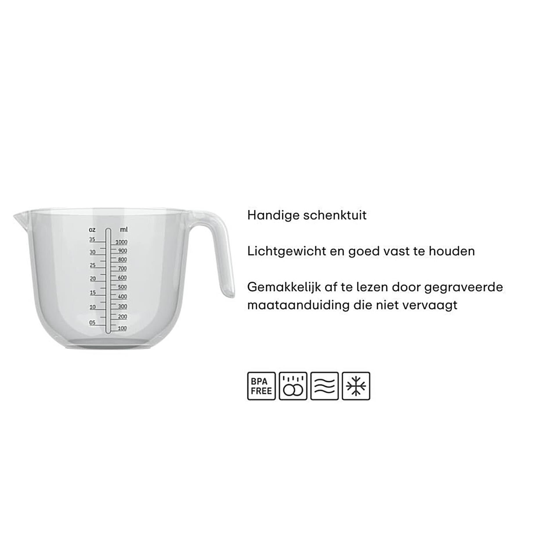 Mepal maatbeker 1l helder