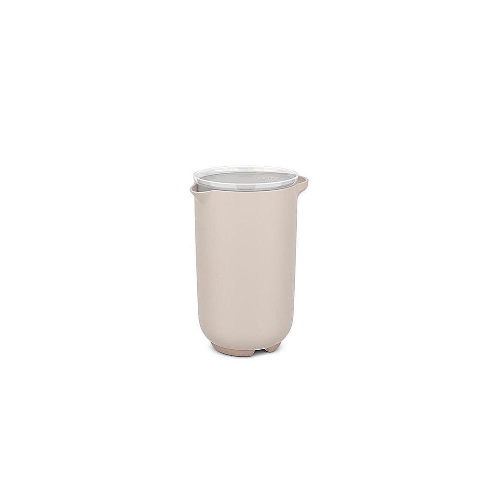 Mixbeker 1l met deksel krijt