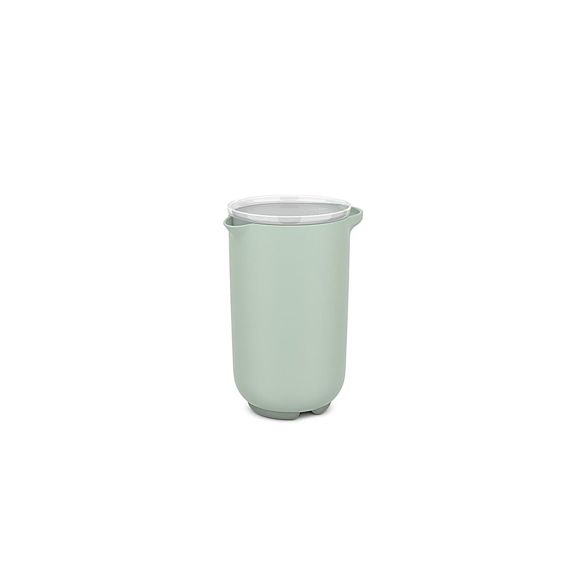 Mixbeker 1l met deksel nordic salie