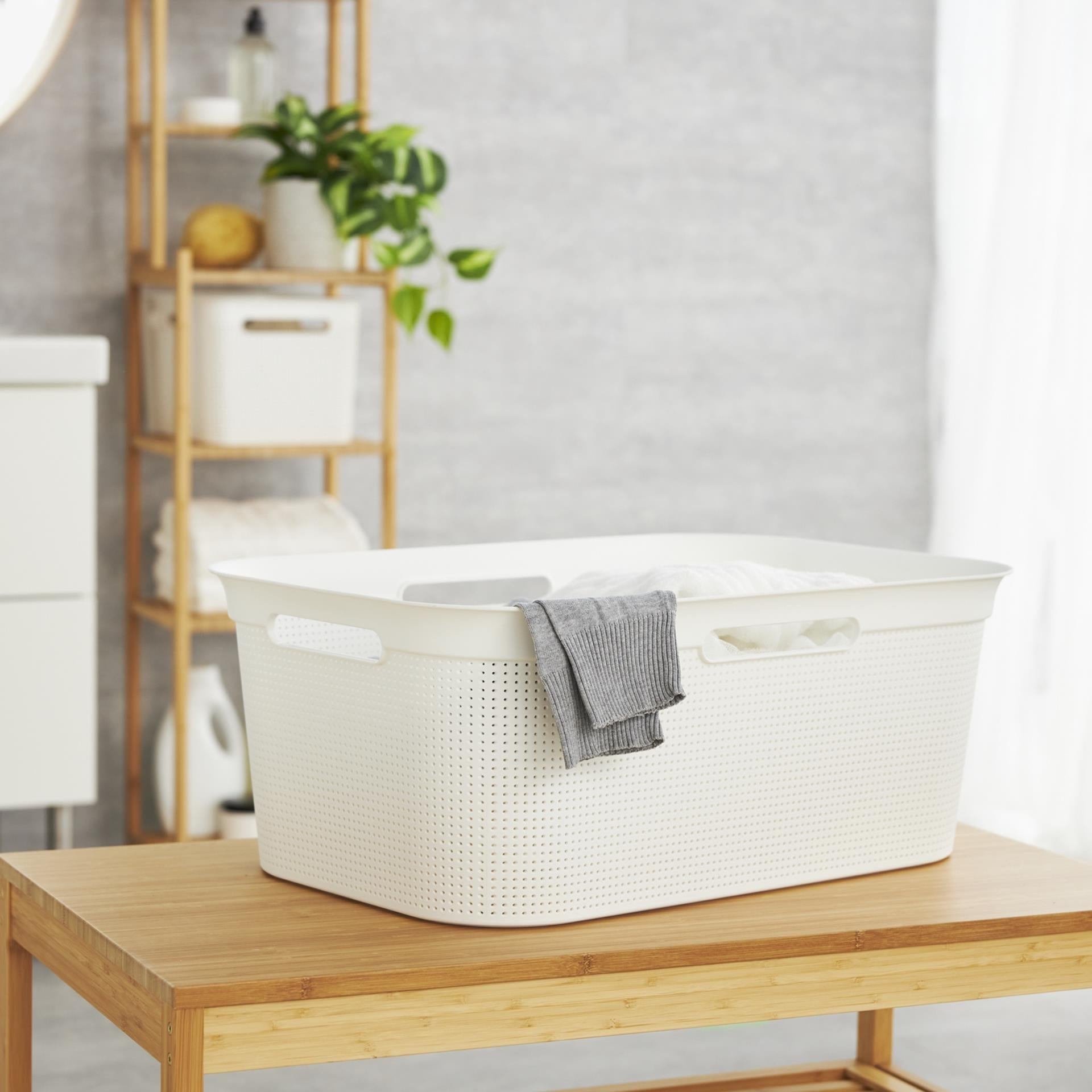 Rotho brisen flexibele wasmand 41l wit