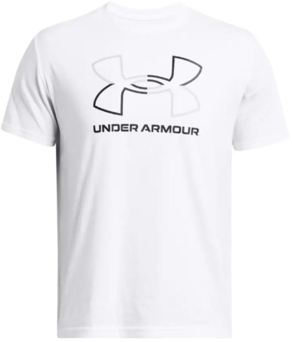 Under armour ua gl foundation update ss-wht heren sportshirt - wit - mod grijs - zwart