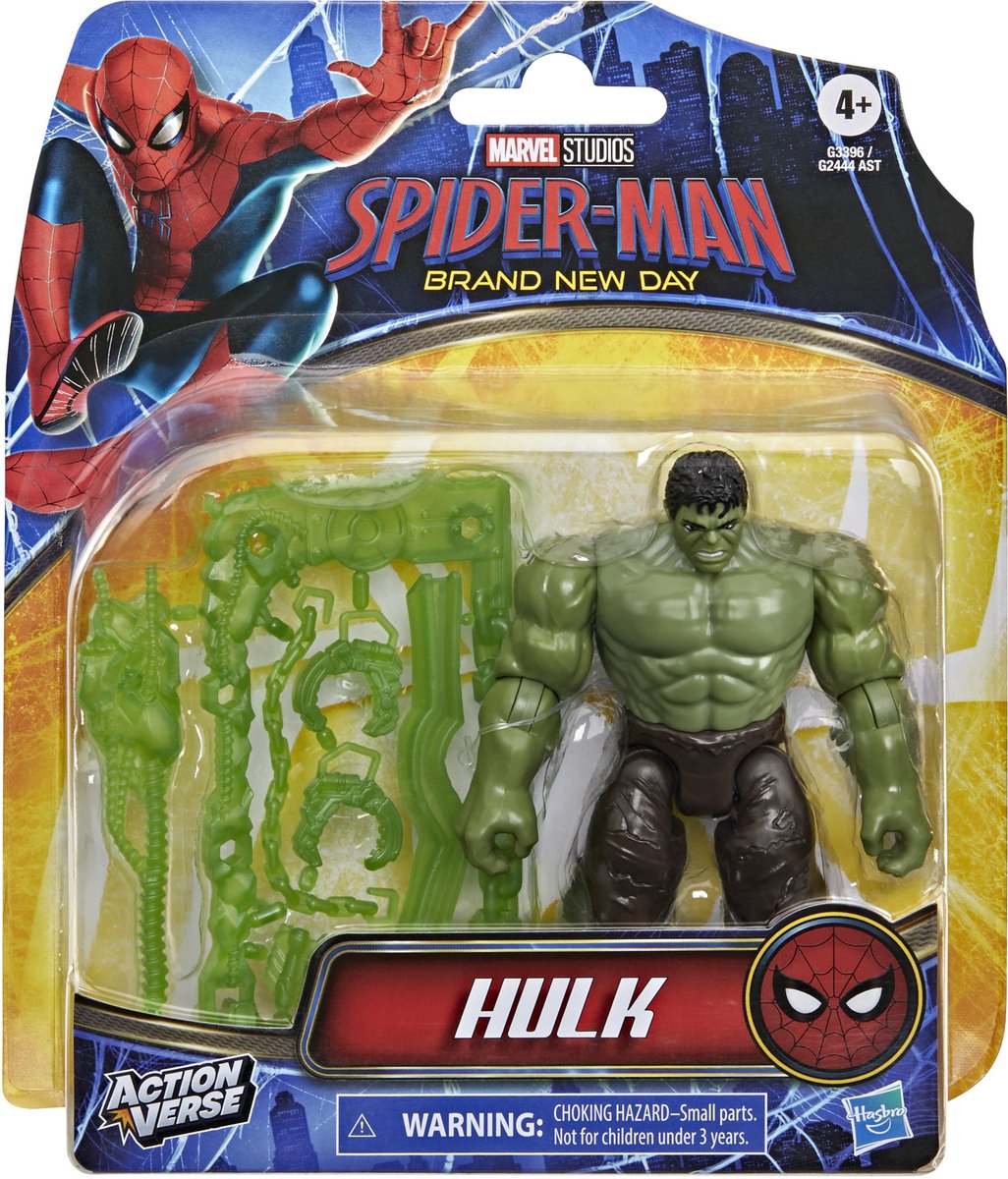 Hasbro marvel studios spider-man brand new day actionvers hulk actiefiguur