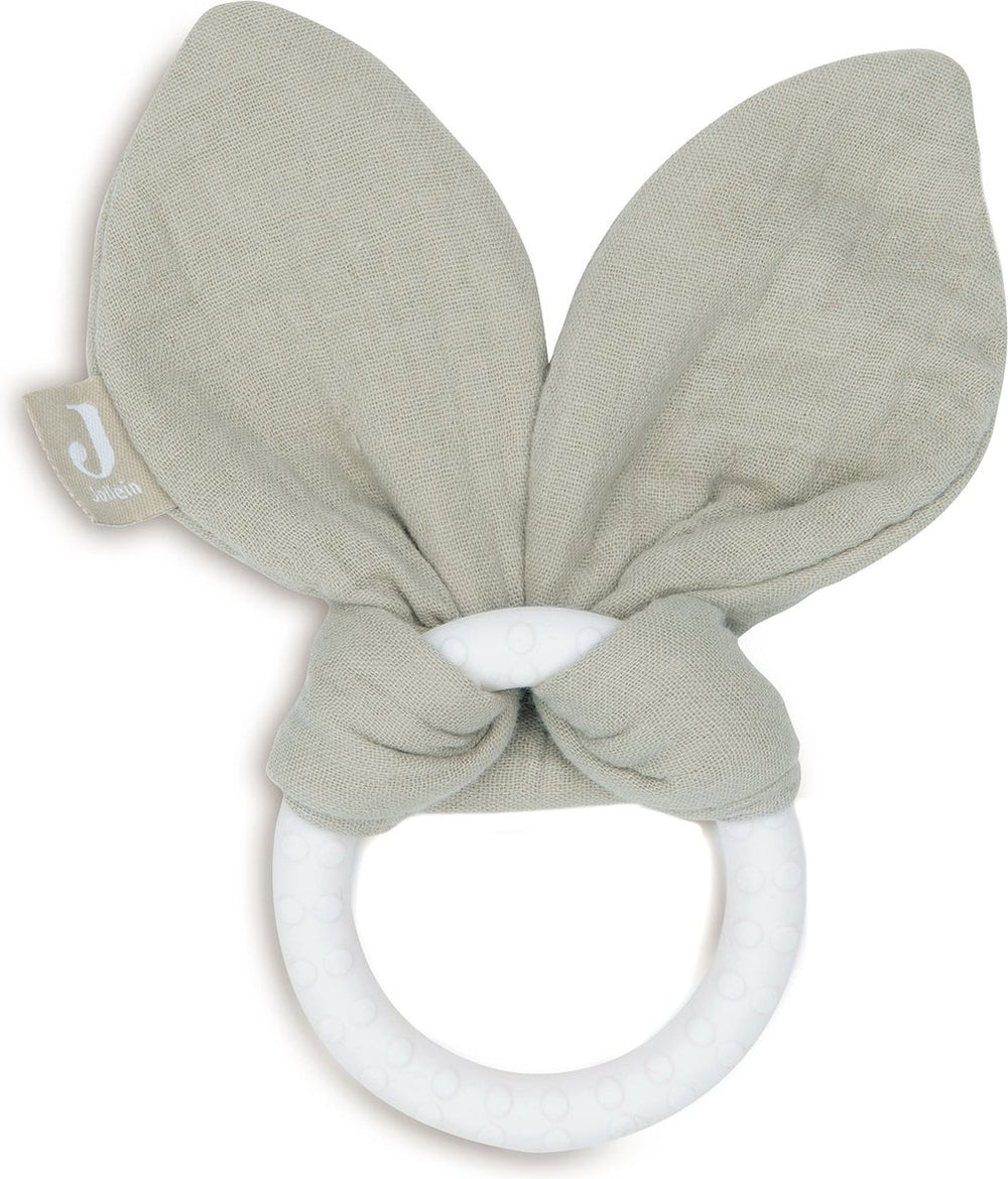 Jollein bijtring siliconen bunny ears - olive green