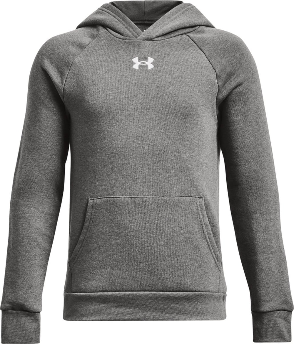 Under armour ua rival fleece hoodie unisex sporttrui - grijs - wit