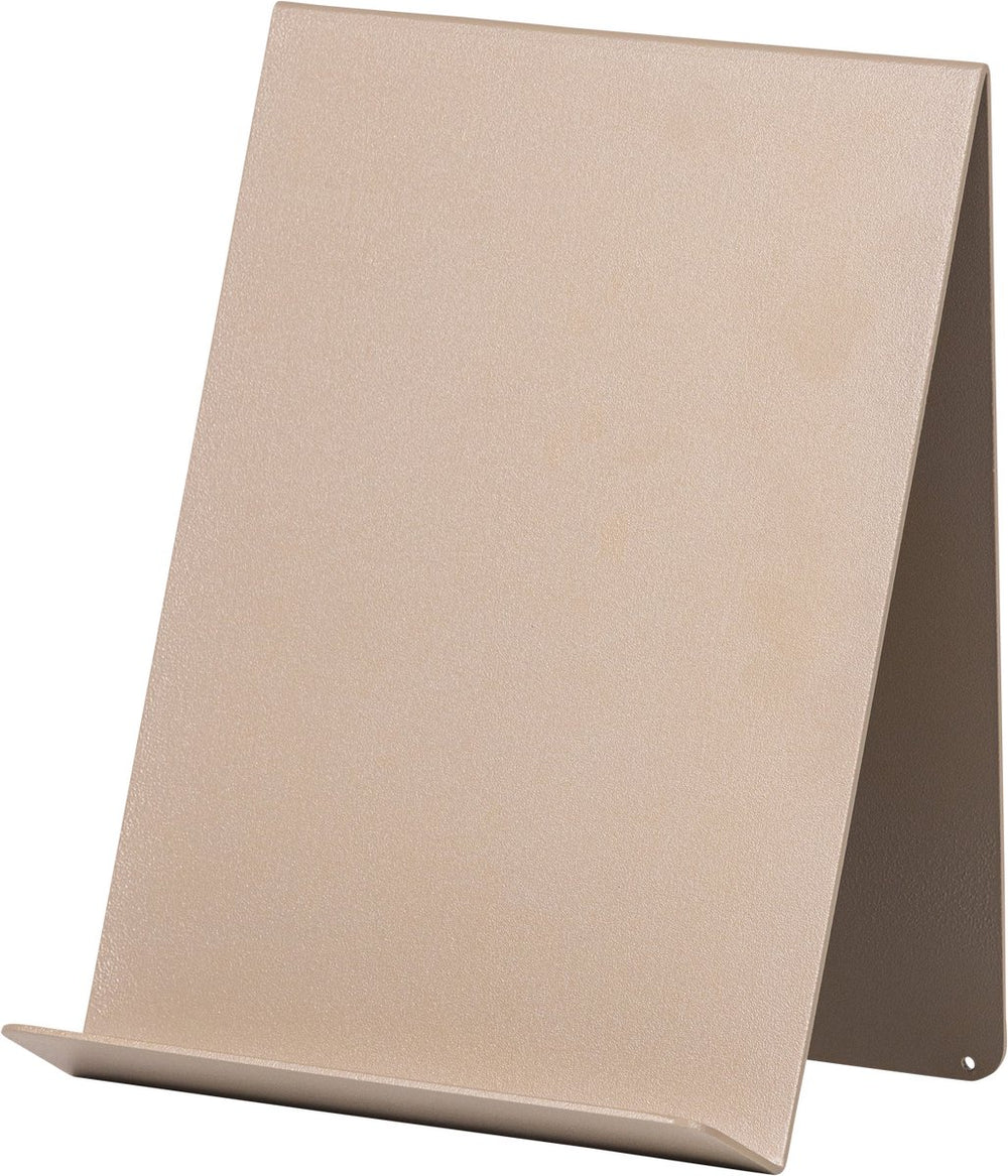 Woood brook boekenstandaard staand - metaal - zand beige - 24x19x14 cm