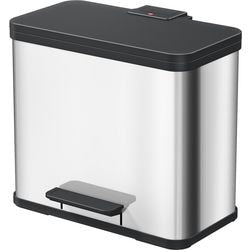 Hailo prullenbak 17 + 9 l zilver, zwart