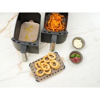 Nostik airfryer bakvellen 2 stuks vierkant pfas vrij 24x24cm | 12 stuks