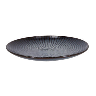 Gezellig trendy bord plat d27,5xh3,6 cm atlantis stripe