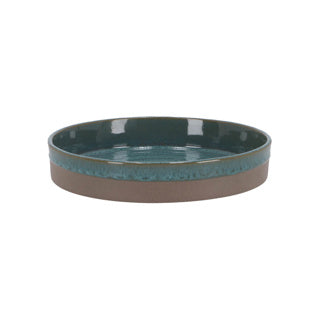 Bord diep d24xh4 cm basalt oceaangroen
