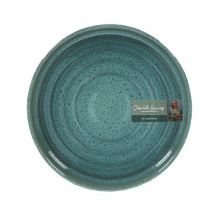 Bord diep d24xh4 cm basalt oceaangroen