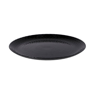 Bord plat 25 cm pampille zwart | 6 stuks