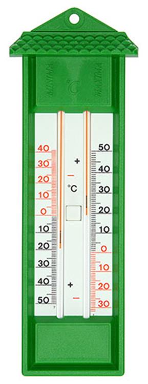 1008121 - min-max thermometer huisje kunststof groen | 2 stuks