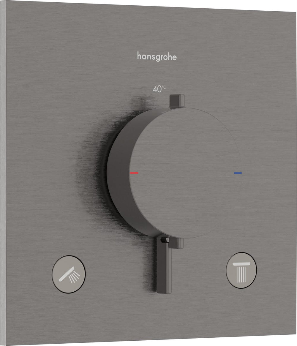 Hansgrohe ecostat comfort e - inbouwthermostaat - 2 functies - douche - brushed black chrome