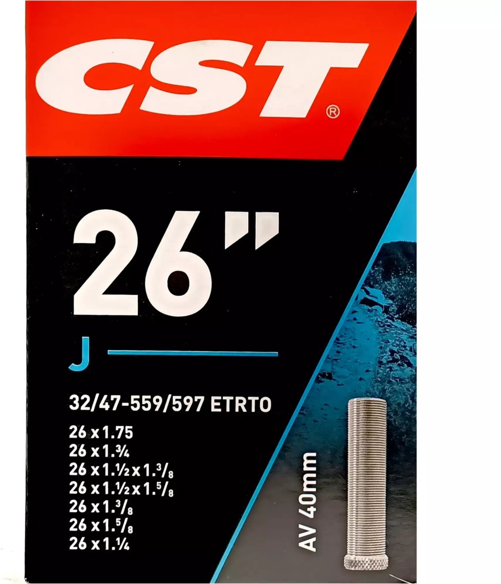 Cst Binnenband 26x1,75 26x1 3 8 ETRTO 32 47-559 597, Ventiel:Schrader auto 40mm