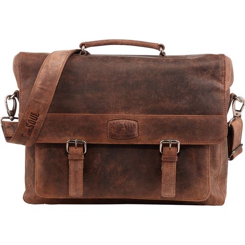Laptopschoudertas pride and soul cloud bruin
